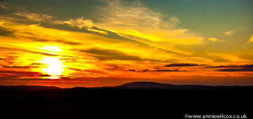 Tonight’s Sunset Over The Shropshire Wrekin Tonight’s Sunset Over The Shropshire Wrekin