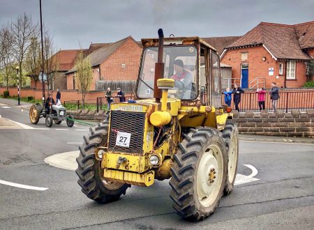 John Wilcox on his Muir Hill Tractor
